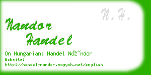 nandor handel business card